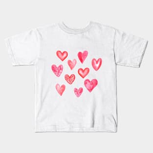 red hearts Kids T-Shirt